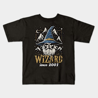 Wizard - Since 2001 - Skull - Fantasy Kids T-Shirt